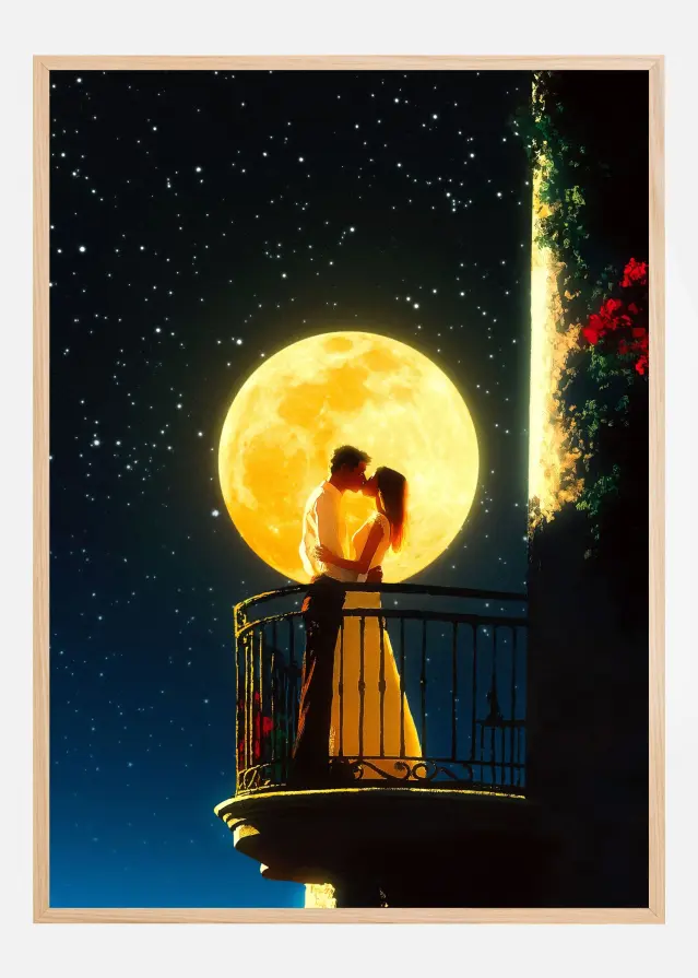 Bildverkstad Love Under the Moon Poster