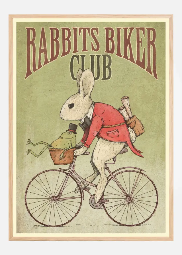 Bildverkstad Rabbits Biker Club Poster