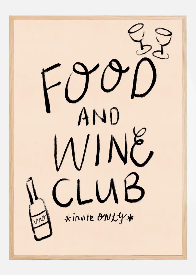 Bildverkstad Food and Wine Club Typography Poster