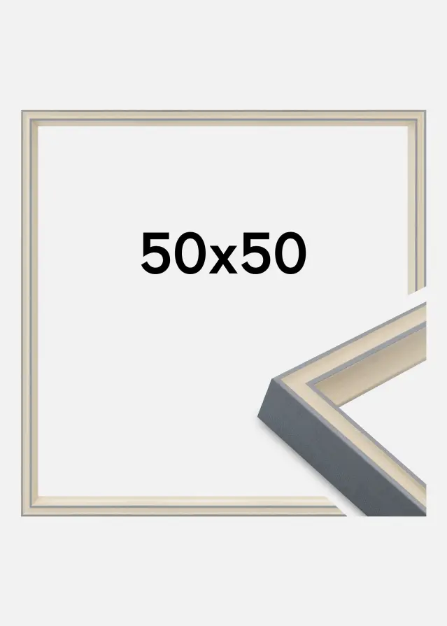 Jämtlands Ramfabrik Fotolijst Riga Acrylglas Stone White / Bluish Grey 50x50 cm