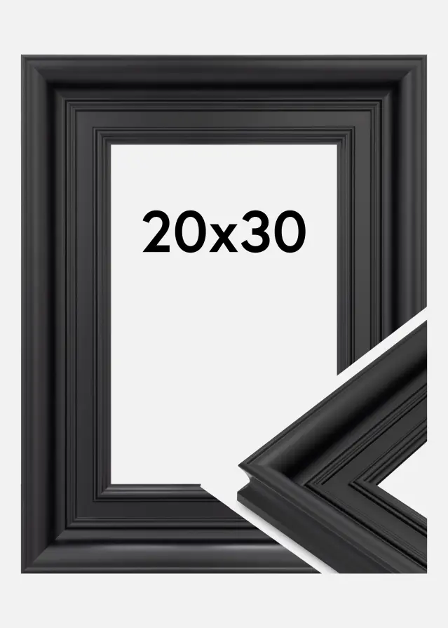 Jämtlands Ramfabrik Fotolijst Scarborough Acrylglas Zwart 20x30 cm