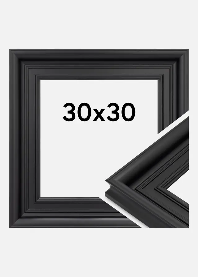 Jämtlands Ramfabrik Fotolijst Scarborough Acrylglas Zwart 30x30 cm