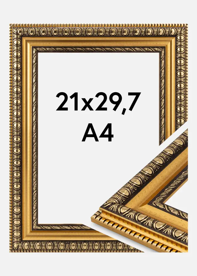 Jämtlands Ramfabrik Fotolijst Ornato Acrylglas Gold 21x29.7 cm (A4)