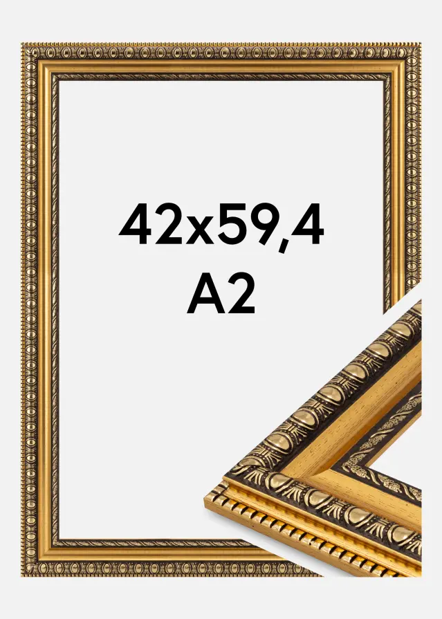 Jämtlands Ramfabrik Fotolijst Ornato Acrylglas Gold 42x59.4 cm (A2)