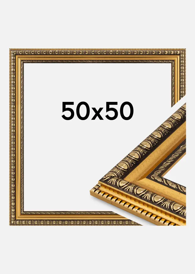 Jämtlands Ramfabrik Fotolijst Ornato Acrylglas Gold 50x50 cm
