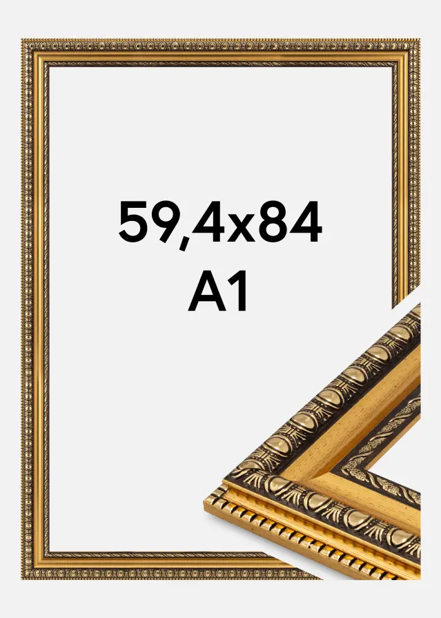 Jämtlands Ramfabrik Fotolijst Ornato Acrylglas Gold 59.4x84 cm (A1)