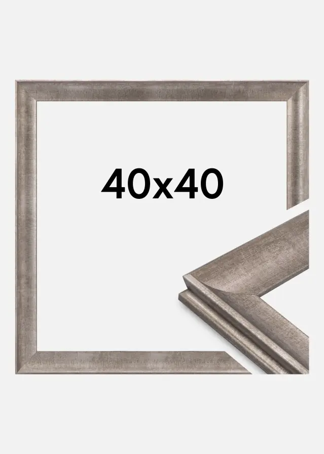 Jämtlands Ramfabrik Fotolijst Conca Acrylglas Silver 40x40 cm