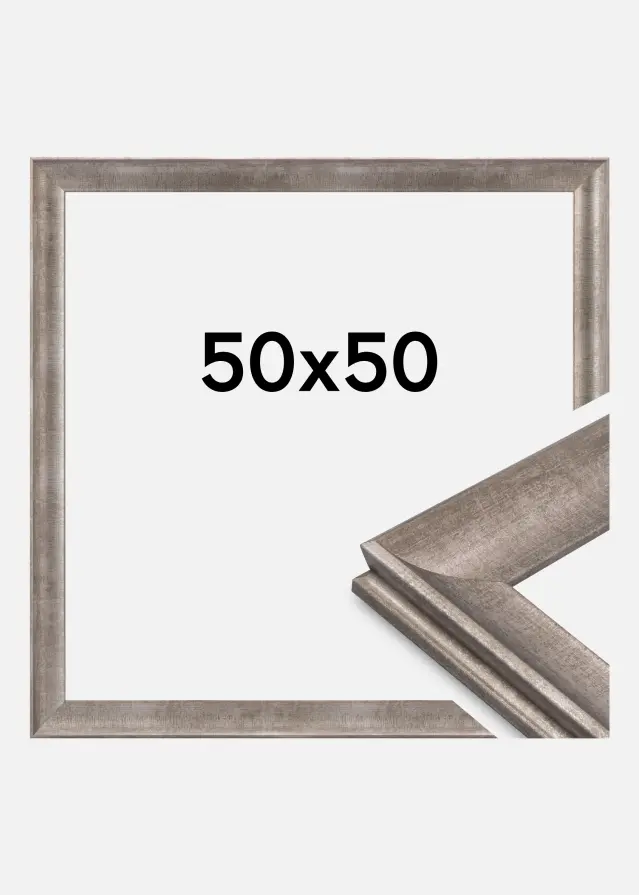 Jämtlands Ramfabrik Fotolijst Conca Acrylglas Silver 50x50 cm