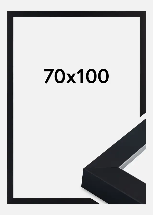 Jämtlands Ramfabrik Fotolijst Sussex Acrylglas Zwart/Zilver 70x100 cm