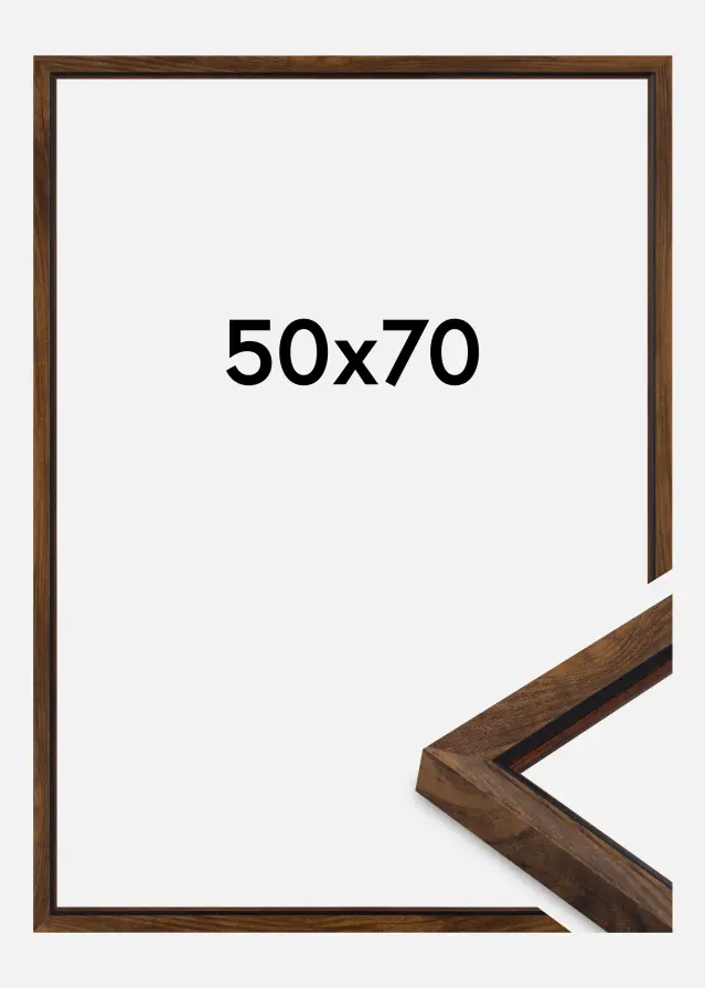 Jämtlands Ramfabrik Fotolijst Apex Acrylglas Walnut 50x70 cm