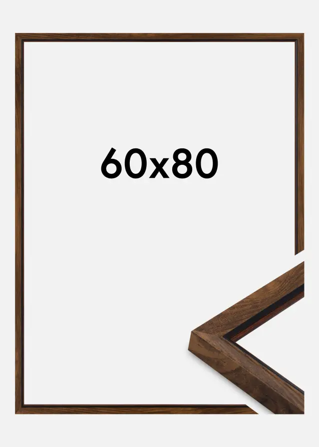 Jämtlands Ramfabrik Fotolijst Apex Acrylglas Walnut 60x80 cm