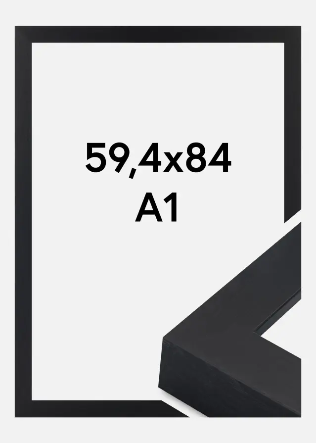 Jämtlands Ramfabrik Fotolijst Wells Acrylglas Zwart 59.4x84 cm (A1)