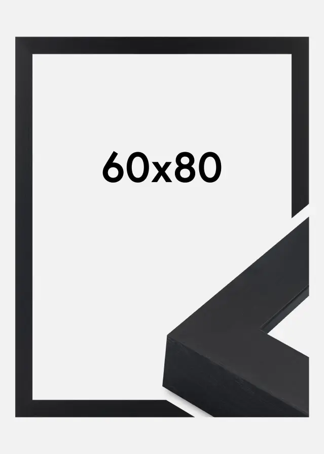 Jämtlands Ramfabrik Fotolijst Wells Acrylglas Zwart 60x80 cm