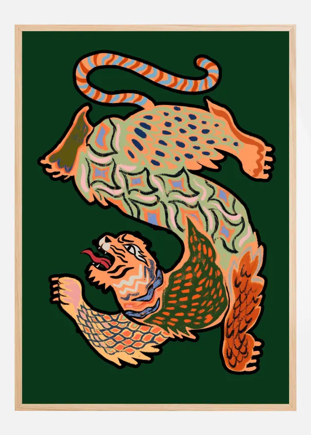 Bildverkstad Asiantiger Green Poster