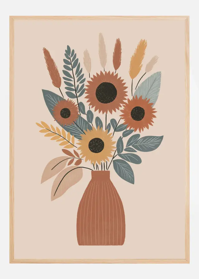 Bildverkstad Boho Sunflowers Poster