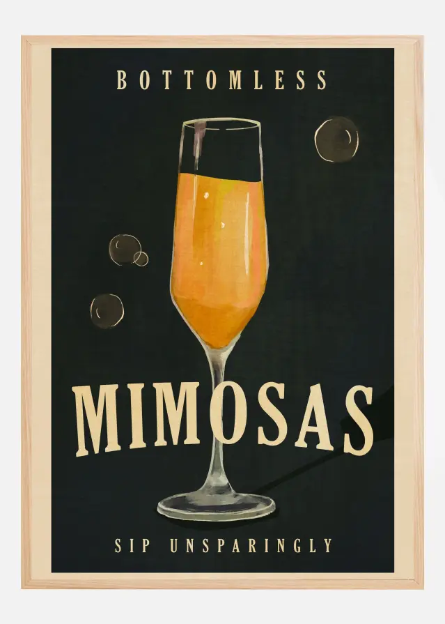 Bildverkstad Bottomless Mimosas Art Deco Cocktail Bar Art Poster