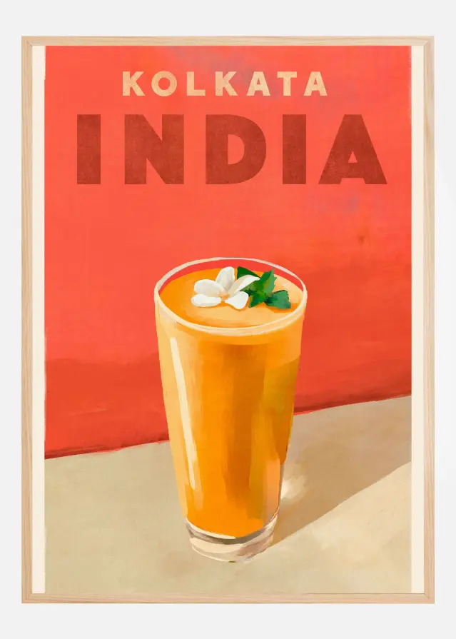 Bildverkstad Travel Poster Cocktail Kolkata India Poster