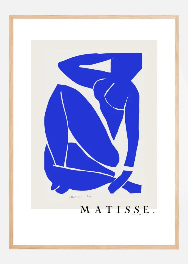 Bildverkstad Nudo Blu III 1952 Boarder - Henri Matisse Poster