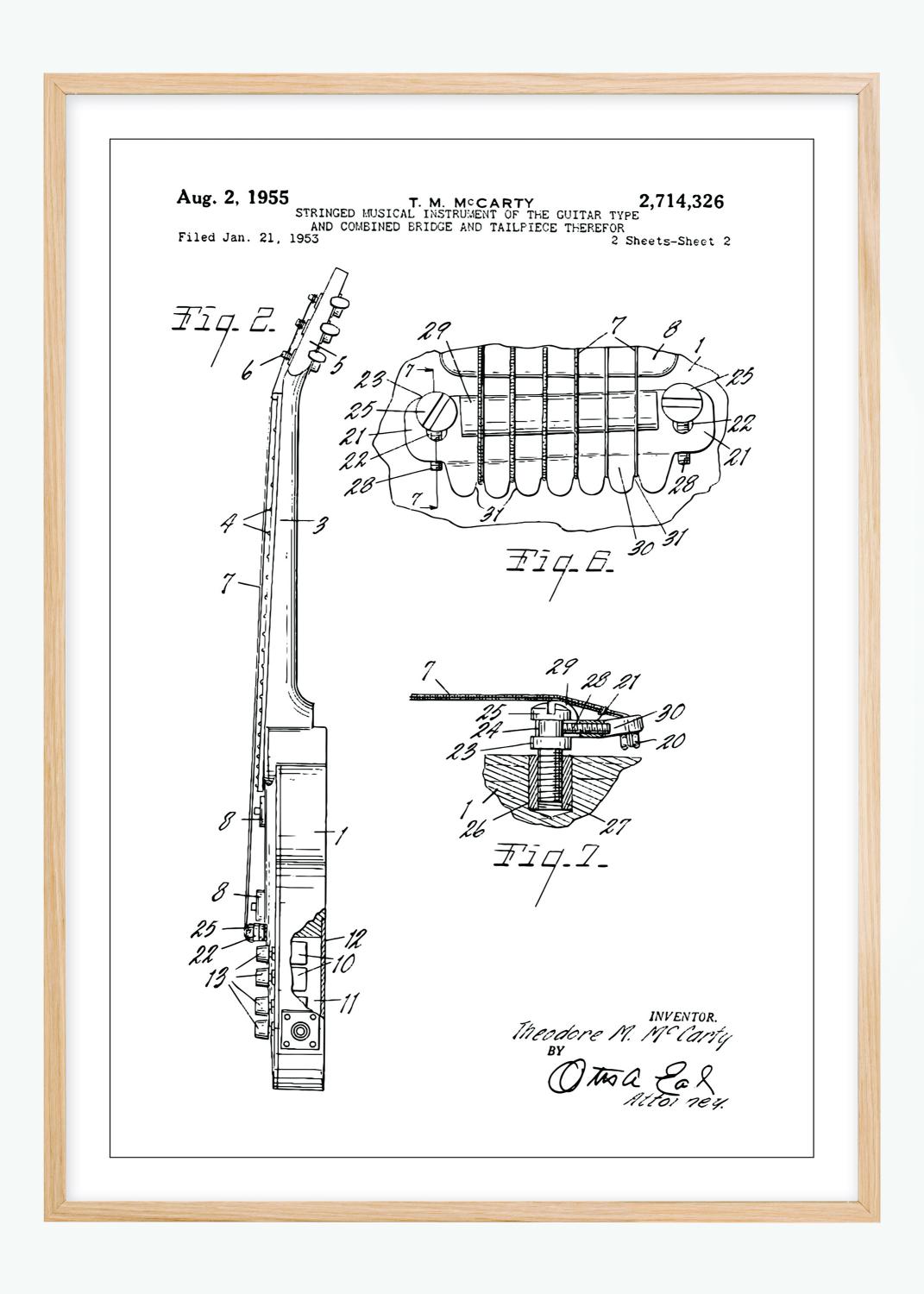Product Image for Patenttekening - Elektrische gitaar II Poster (30x40 cm)