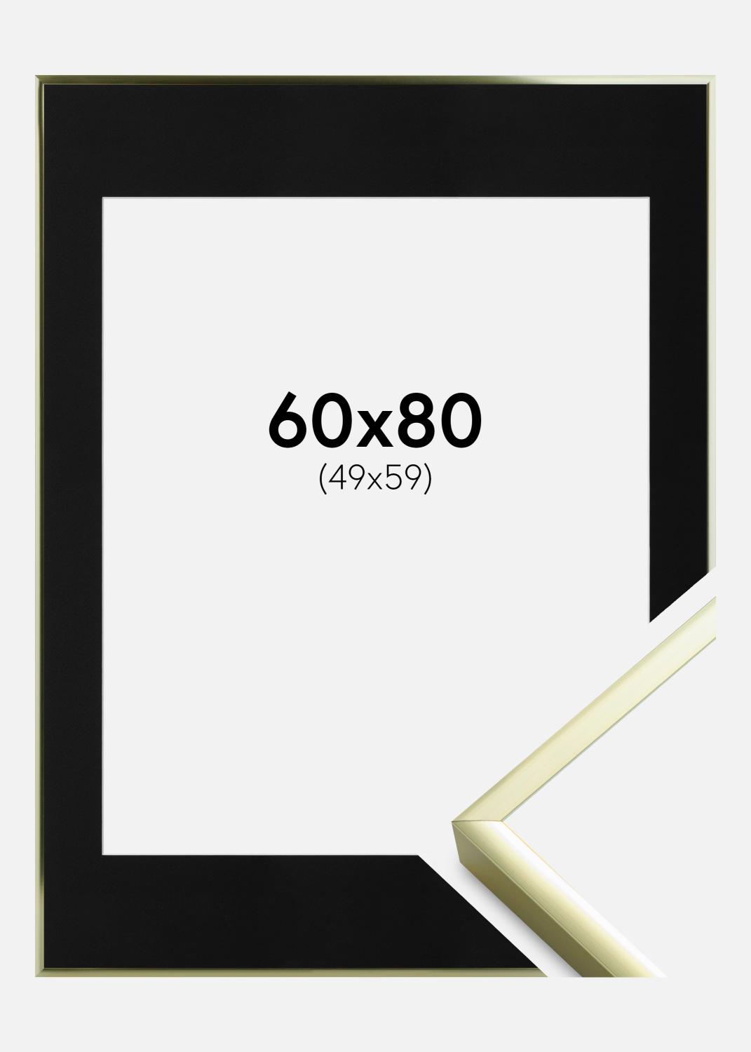 Product Image for Fotolijst Poster Frame Aluminium Gold 60x80 cm - Passe-partout Zwart 50x60 cm