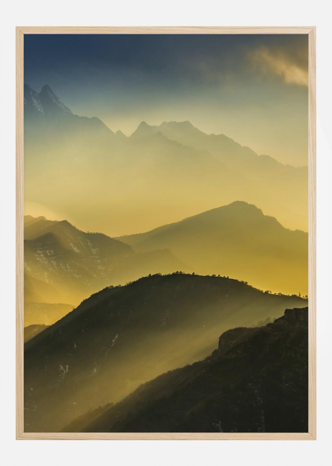 Product Image for The Cattleback Mountain Sunset Poster (21x29.7 cm (A4))