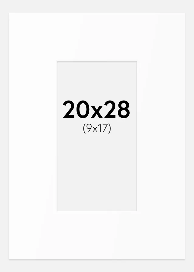 Artlink Passe-partout Wit Standaard (Witte kern) 20x28 cm (9x17)
