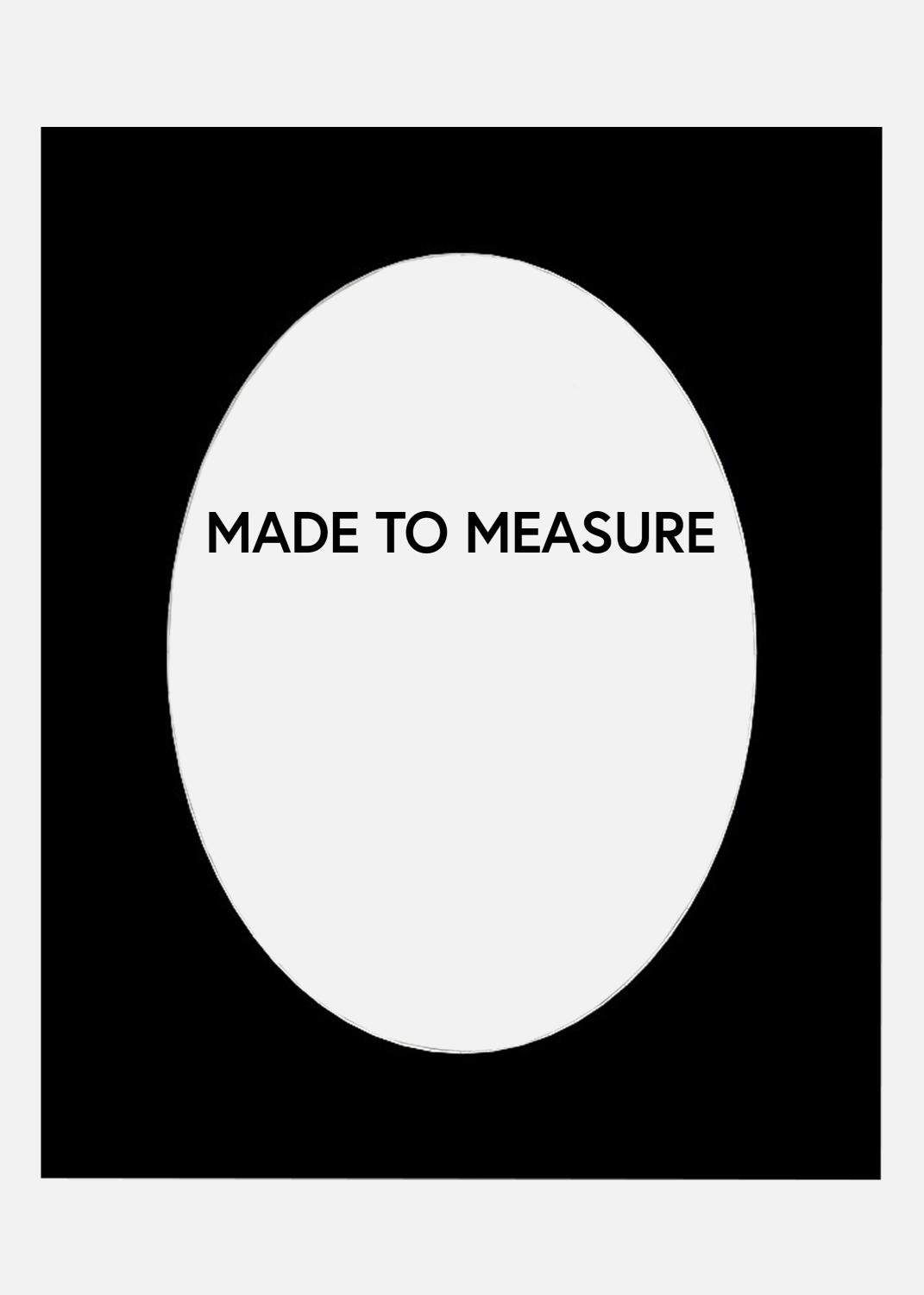 Product Image for Passe-partout Ovaal/Rond Zwart (Witte kern) - Op maat gemaakt