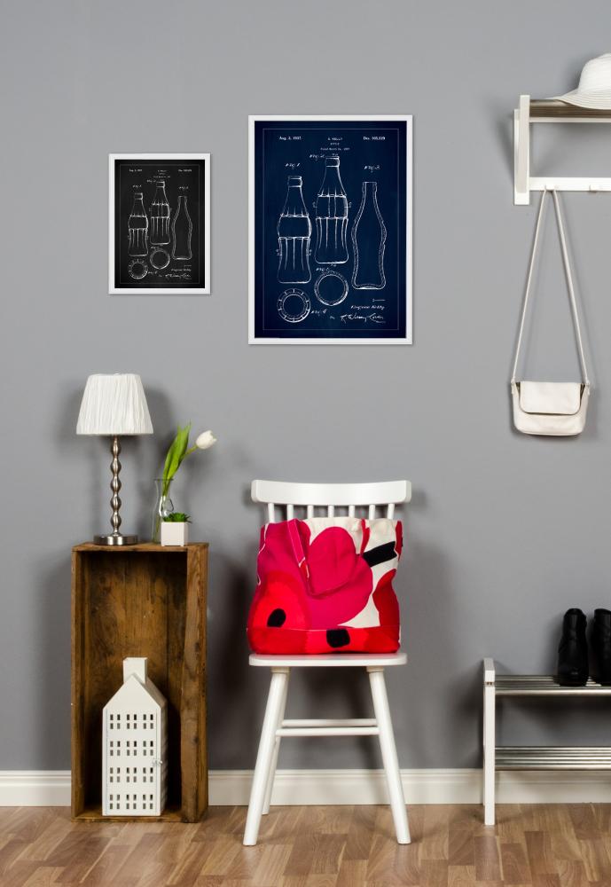 Bildverkstad Patenttekening - Coca Colafles - Zwart Poster