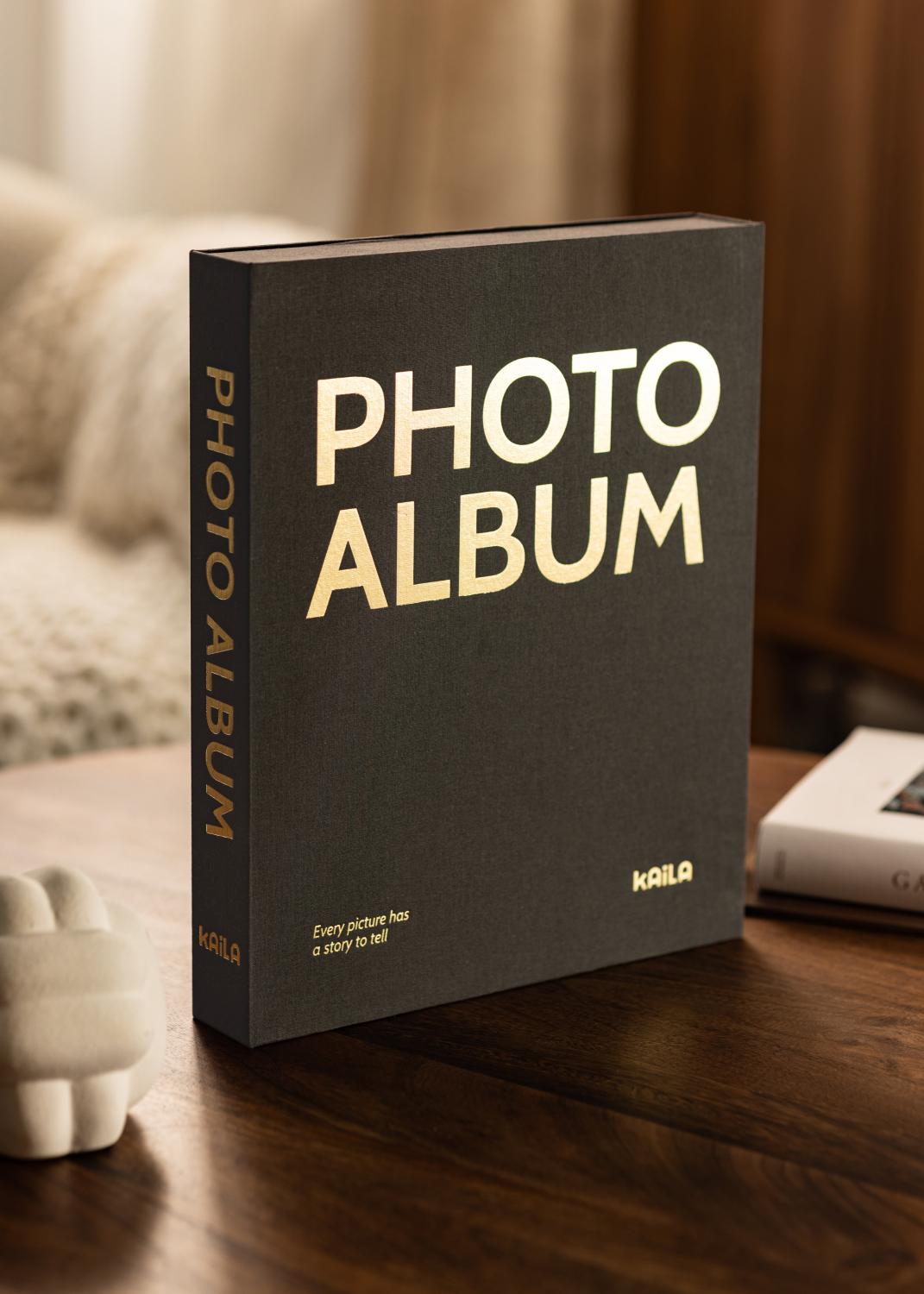 Product Image for KAILA PHOTO ALBUM Black - Coffee Table Photo Album (60 Zwarte zijden)