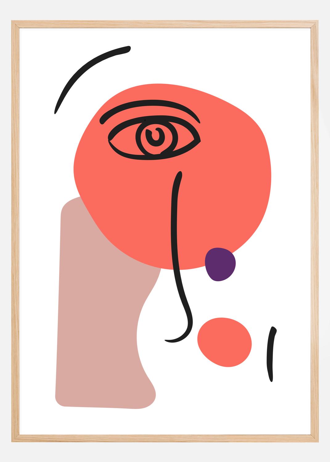 Product Image for Abstract Face - Red I Poster (30x40 cm)