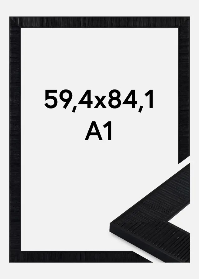 Jämtlands Ramfabrik Fotolijst Lund Acrylglas Zwart 59,4x84 cm (A1)