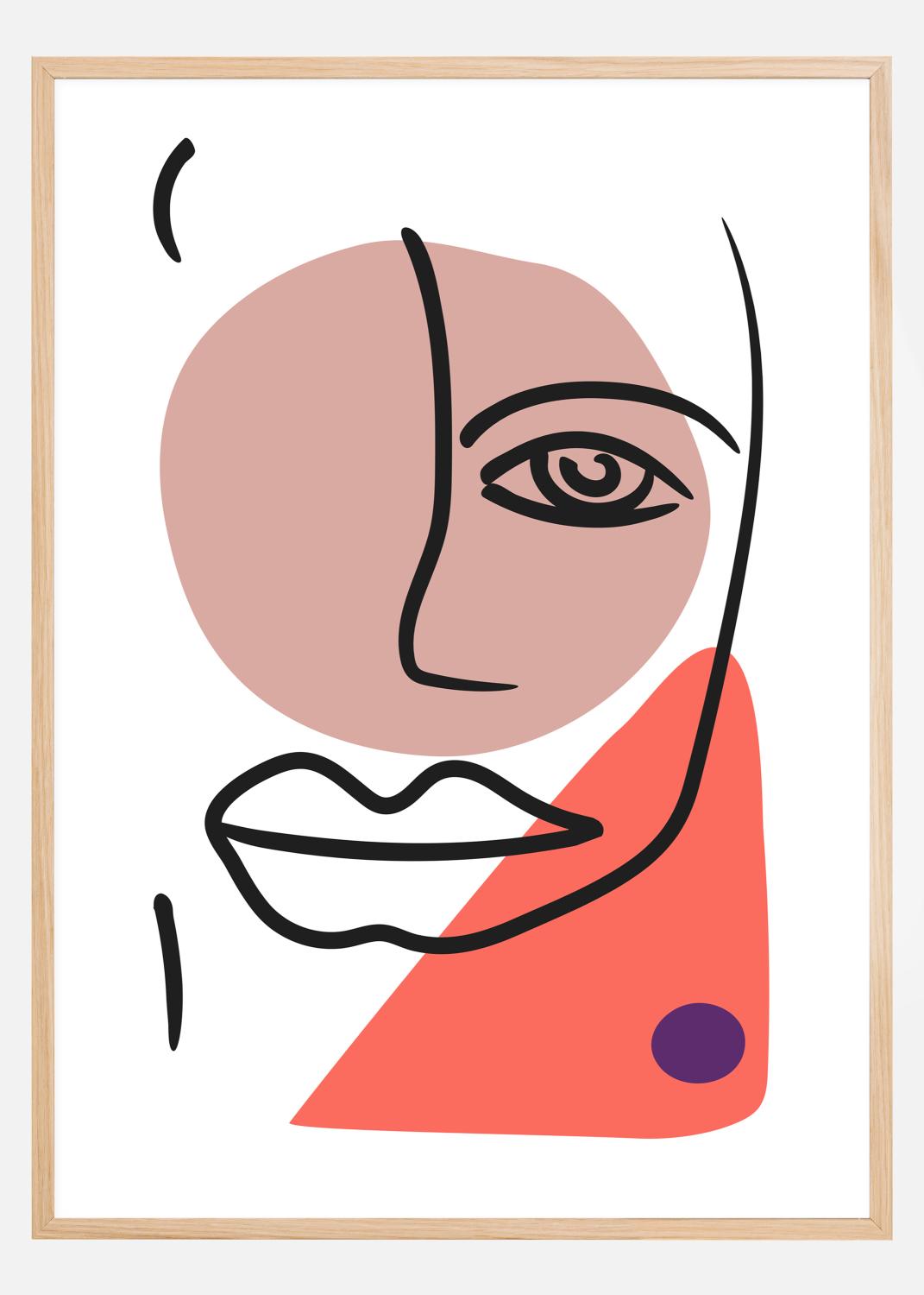 Product Image for Abstract Face - Red II Poster (30x40 cm)
