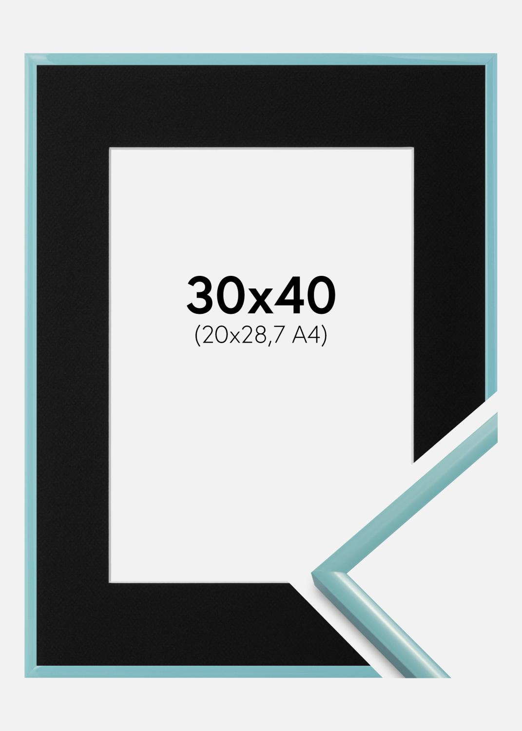 Product Image for Fotolijst New Lifestyle Turquoise 30x40 cm - Passe-partout Zwart 21x29,7 cm (A4)