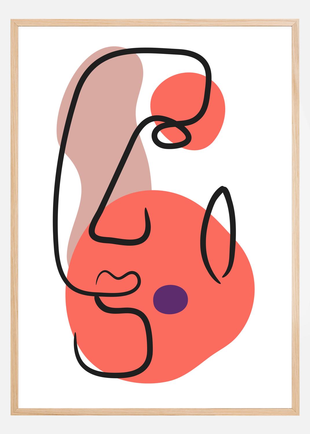 Product Image for Abstract Face - Red III Poster (30x40 cm)