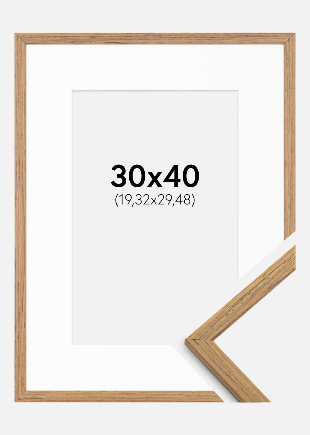 Product Image for Fotolijst Edsbyn Teak 30x40 cm - Passe-partout Wit 8x12 inches