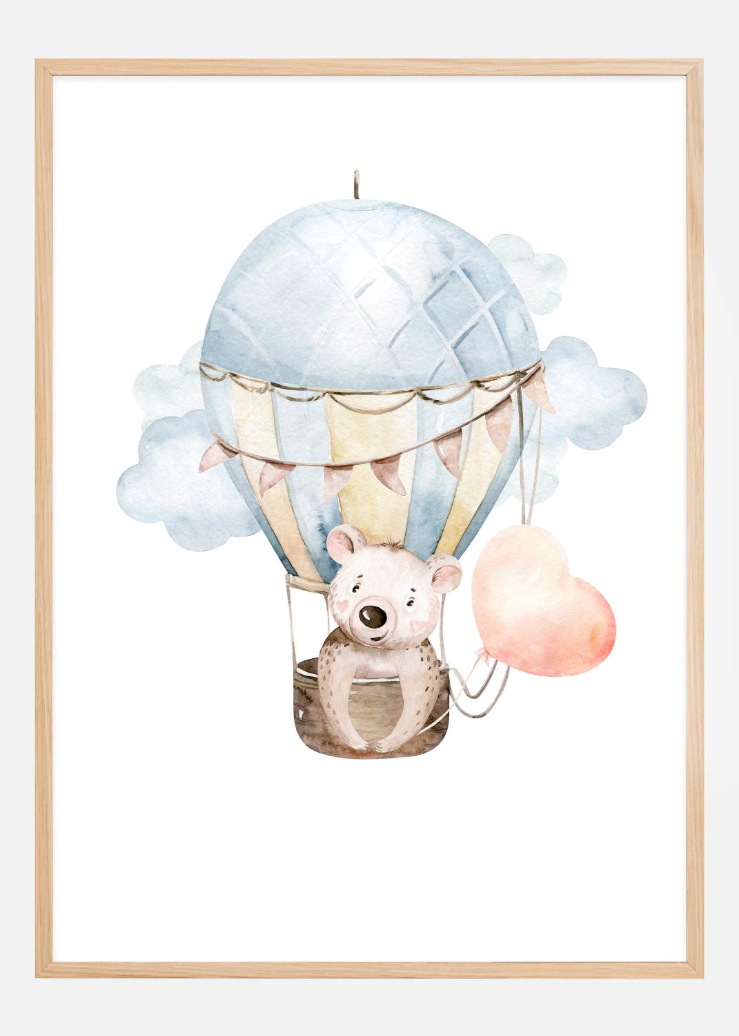 Product Image for Bear hot air balloon Poster (21x29.7 cm (A4))