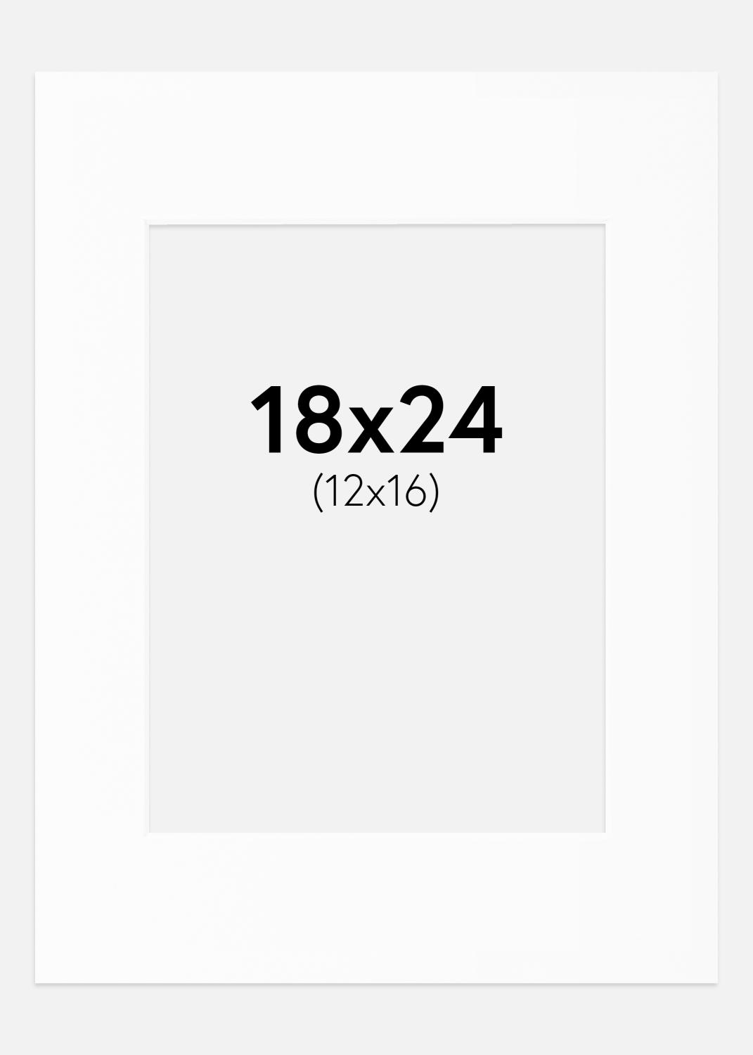 Product Image for Passe-partout Wit Standaard (Witte kern) 18x24 cm (12x16)