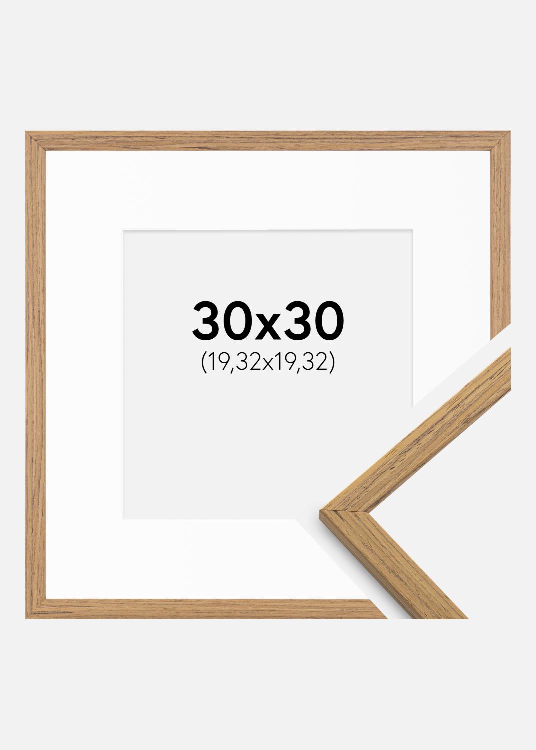 Product Image for Fotolijst Edsbyn Teak 30x30 cm - Passe-partout Wit 8x8 inches