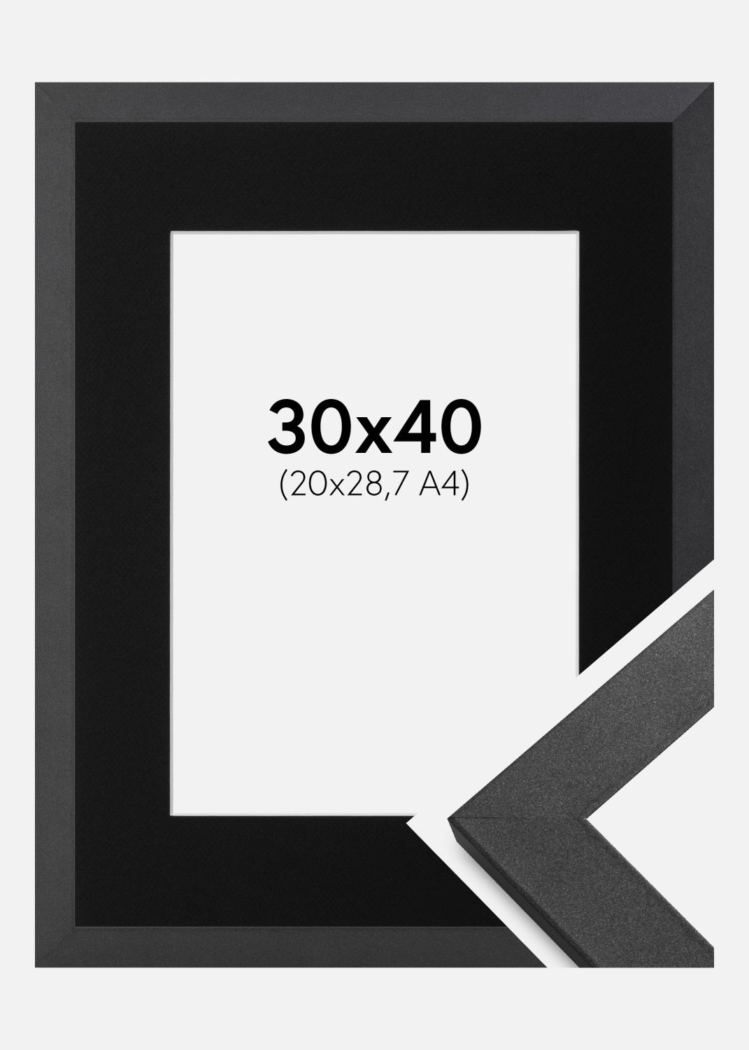 Product Image for Fotolijst Graphite Wood 30x40 cm - Passe-partout Zwart 21x29,7 cm