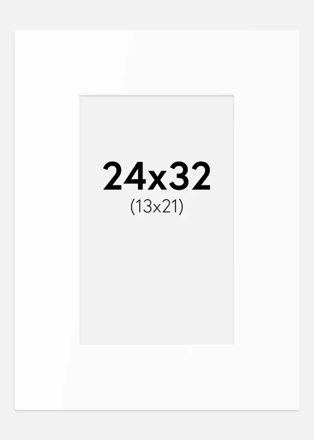 Artlink Passe-partout Wit Standaard (Witte kern) 24x32 cm (13x21)