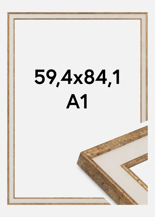 Jämtlands Ramfabrik Fotolijst Dolly Acrylglas Goud 59,4x84 cm (A1)