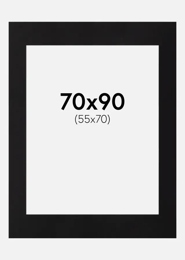 Galleri 1 Passe-partout Canson Zwart (Witte kern) 70x90 cm (55x70)