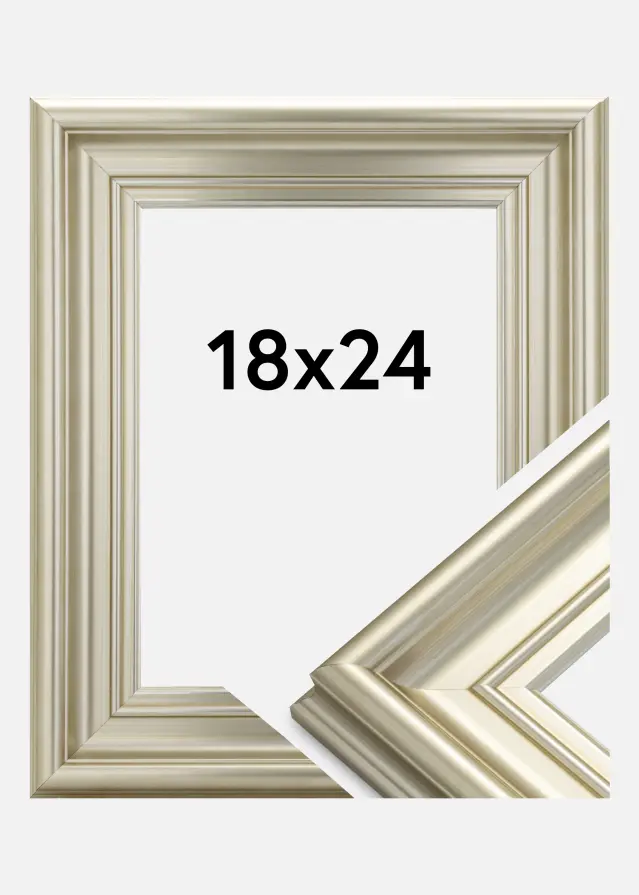 Ramverkstad Fotolijst Mora Premium Zilver 18x24 cm