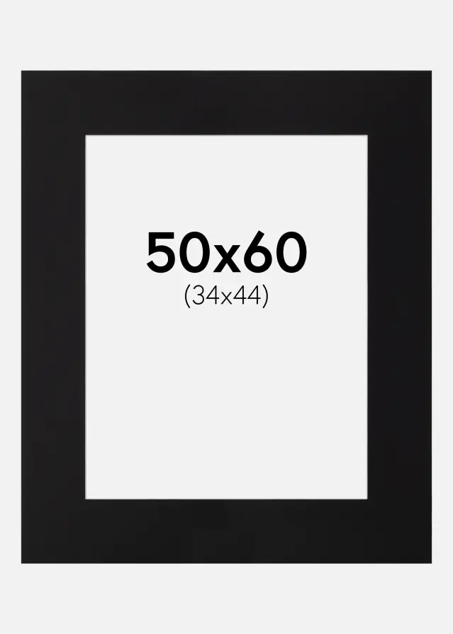 Artlink Passe-partout Zwart Standaard (Witte Kern) 50x60 cm (34x44)