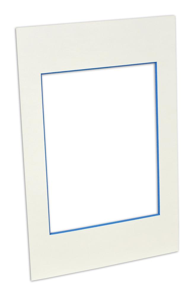 Egen tillverkning - Passepartouter Passe-partout Wit (Blauwe kern) - Op maat gemaakt