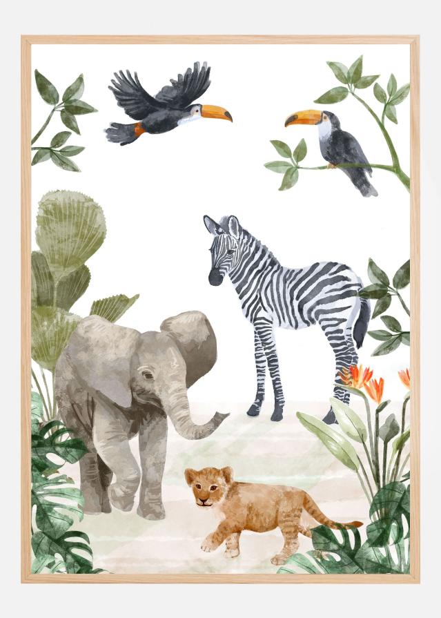 Bildverkstad Jungle Babies Poster