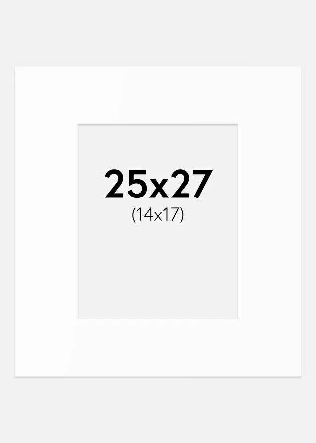 Artlink Passe-partout Wit Standaard (Witte kern) 25x27 cm (14x17)