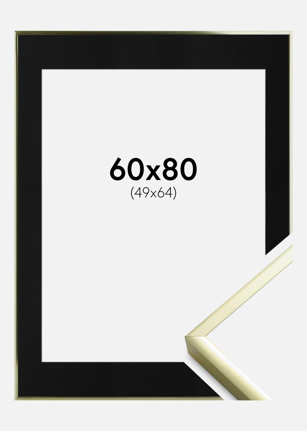 Product Image for Fotolijst Poster Frame Aluminium Gold 60x80 cm - Passe-partout Zwart 50x65 cm