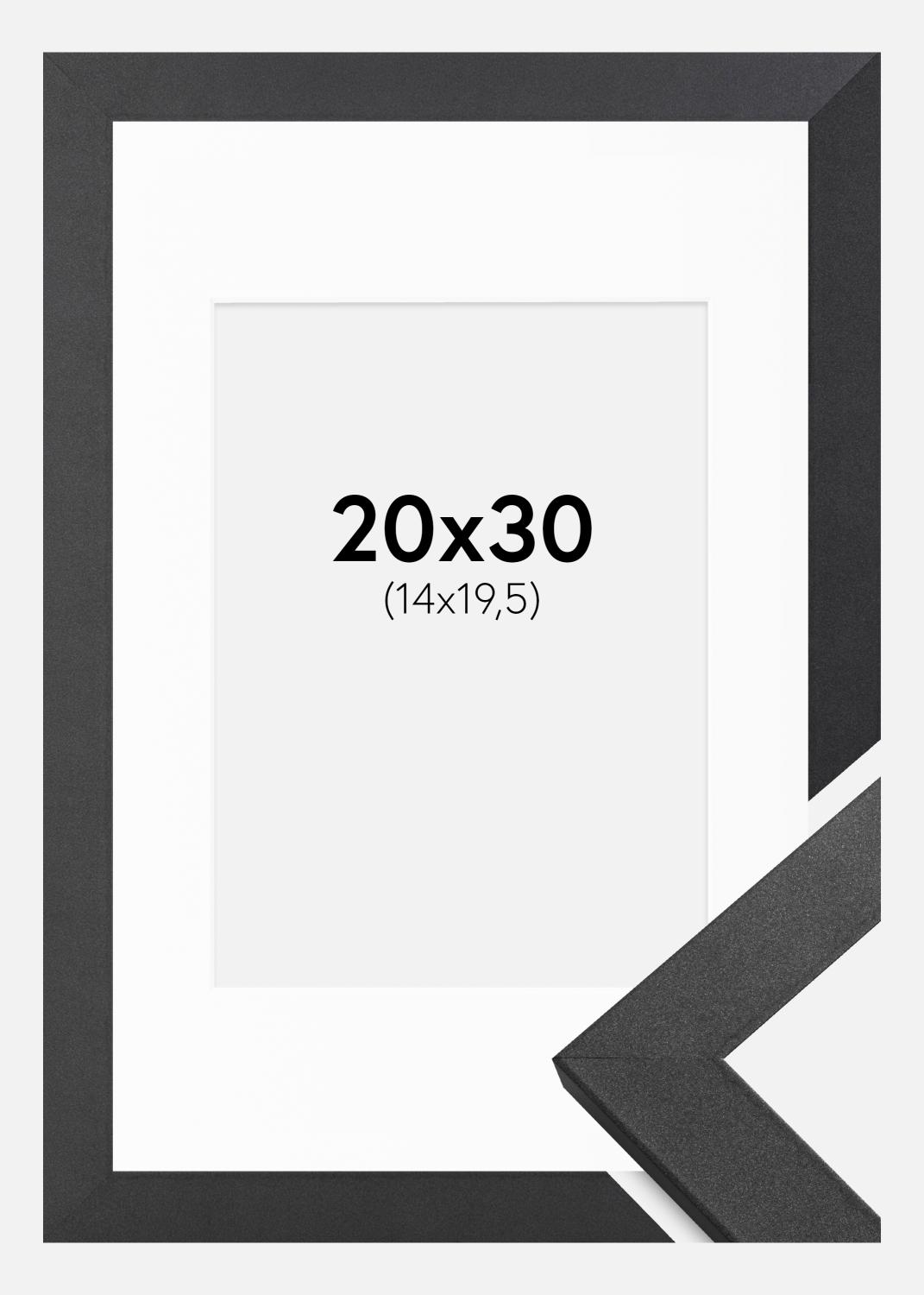 Product Image for Fotolijst Graphite Wood 20x30 cm - Passe-partout Wit 15x21 cm (A5)