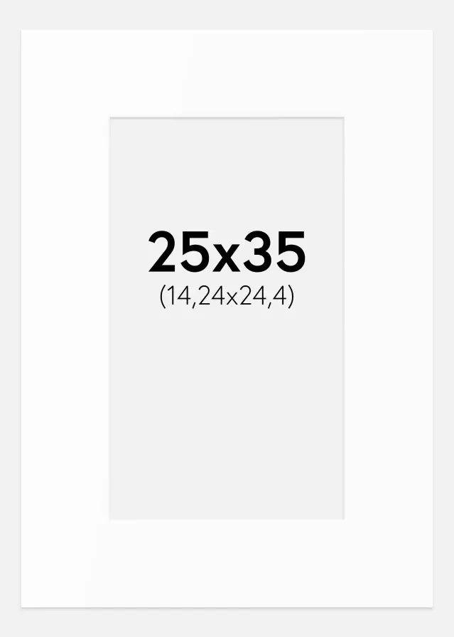 Artlink Passe-partout Wit Standaard (Witte kern) 25x35 cm (14,24x24,4)